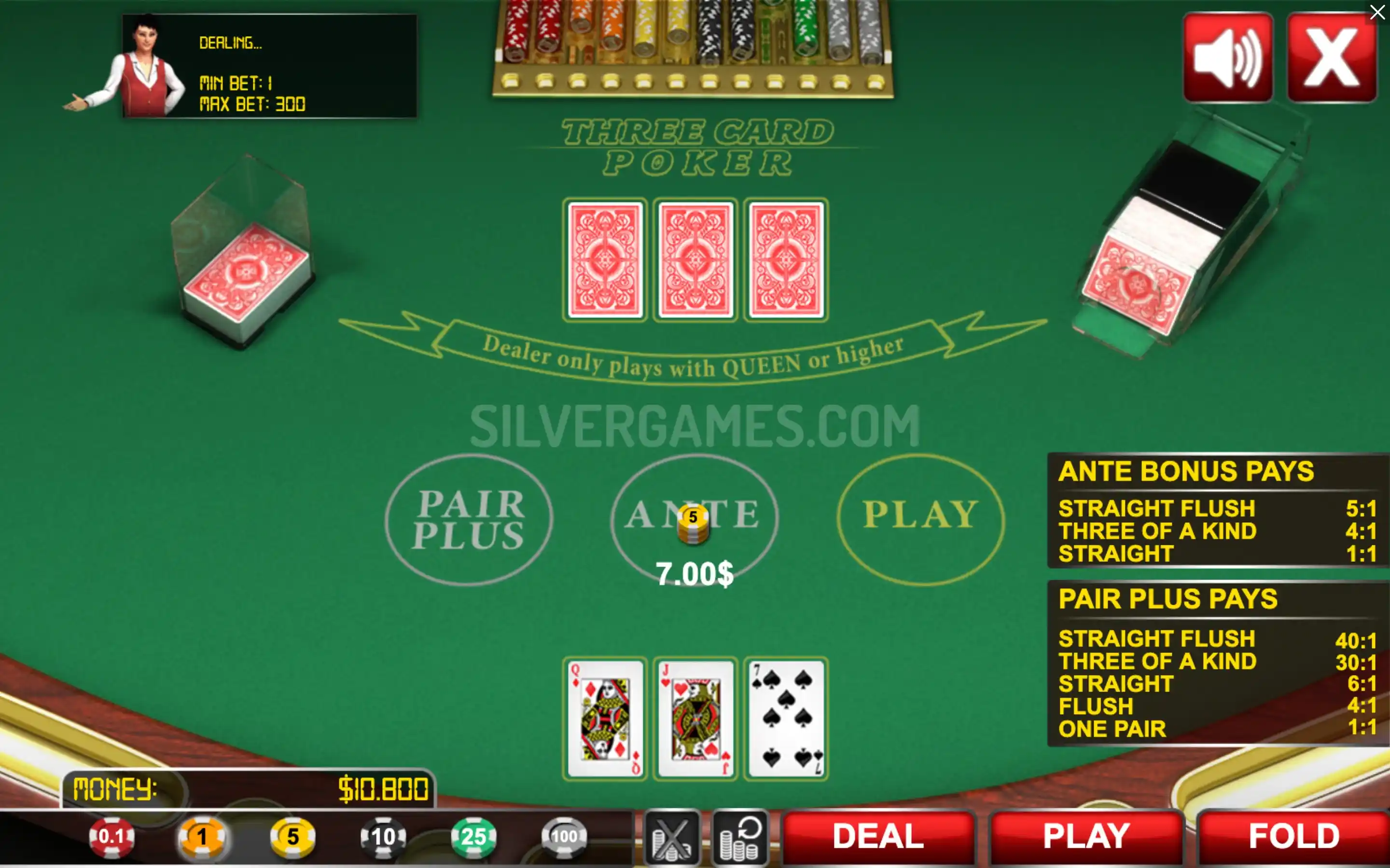 ไพ่สามใบ (Three Card Poker)